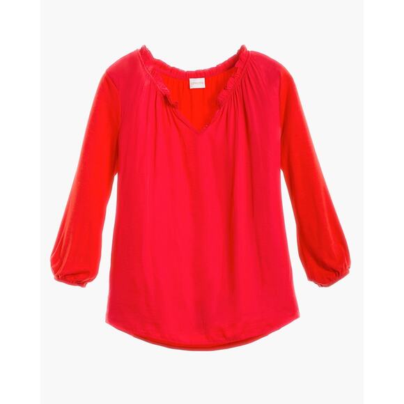 Chicos Pearl Peasant Tunic Size 3 Orange - Picture 1 of 15